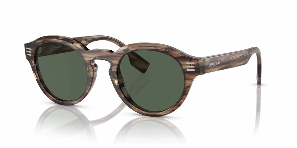 NEW BURBERRY men's round sunglasses in green /dark green